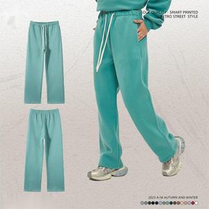 Pantalons de survêtement pour hommes en gros personnalisés par le fabricant 2026, pantalons de sport amples pour hommes, molleton épais 350 g/m², pantalon droit - Product Image 2