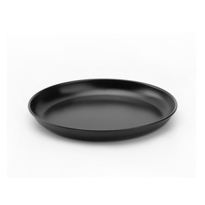 Round Non-Stick Portable <b>Plates</b> Grass Green And <b>Black</b> Microwave Safe Camping Tableware Set - Product Image 4