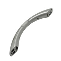 Poignées de porte d'entrée en plastique argentées avec éclairage LED 12V 24V, barre d'assistance pour porte d'entrée pour camping-car, caravane, camping-car