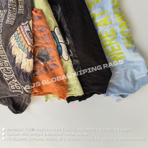 Trapos de Algodón Reciclado para Limpieza Industrial, Trapos de Limpieza de Colores, Trapos de Camiseta de Colores para Limpieza - Product Image 4