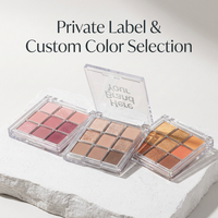 Palette de fards à paupières 9 couleurs haute pigmentation, longue tenue, finis mats et scintillants, pour maquillage des yeux, marque privée, personnalisation et incubation beauté, vente en gros