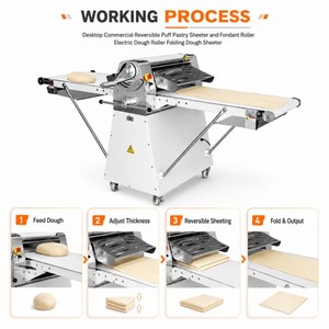 Laminoir à pâte <span class=keywords><strong>de</strong></span> table à couches distinctes et uniformes avec moteur pour une utilisation facile, idéal pour <span class=keywords><strong>la</strong></span> production <span class=keywords><strong>de</strong></span> pâtisseries croustillantes multicouches - Product Image 5