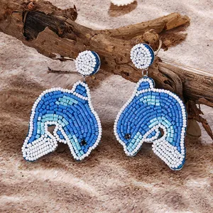 Pendientes bohemios hechos a mano para mujer, estilo playero <span class=keywords><strong>de</strong></span> verano, <span class=keywords><strong>tortuga</strong></span> Funky, concha <span class=keywords><strong>de</strong></span> palma <span class=keywords><strong>de</strong></span> coco, diseño <span class=keywords><strong>de</strong></span> delfín, <span class=keywords><strong>oreja</strong></span> <span class=keywords><strong>de</strong></span> gota con cuentas, moda - Product Image 5