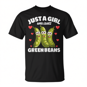 Juste une fille qui aime les haricots verts, t-shirt drôle, cadeau pour les amateurs de légumes - Product Image 2