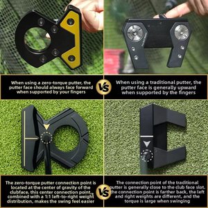 <span class=keywords><strong>Putter</strong></span> de golf à couple nul, forgé en aluminium monobloc CNC, avec tige en carbone CG de 36g (tige avant) et 50g (tige arrière), vente en gros, personnalisable, OEM - Product Image 4