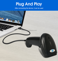 Escáner de código de barras de mano con cable USB 2D CMOS para supermercado, almacén, lector de código de barras QR y 1D con disponibilidad OEM