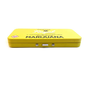 Caja de lata pequeña rectangular de lujo de alta calidad personalizada al por mayor, caja de lata metálica con bisagra resistente a niños y ventana - Product Image 6