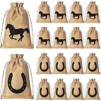 Sac à monnaie en toile de jute et denim style western américain, imprimé dollar, thème vintage, sac cadeau pour événement, avec cordon de serrage, personnalisable, vente en gros