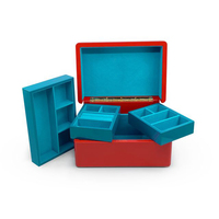 Boîte de rangement à bijoux en bois avec finition haute brillance personnalisée, grande capacité, multifonctionnelle, pour montre, pendentif, broche, bague