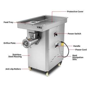 Picadora <span class=keywords><strong>de</strong></span> <span class=keywords><strong>Carne</strong></span> Eléctrica Comercial <span class=keywords><strong>de</strong></span> 1800W con Función <span class=keywords><strong>de</strong></span> Embutido para <span class=keywords><strong>Carne</strong></span> <span class=keywords><strong>de</strong></span> Res/Cerdo/Pescado, Cantinas y Restaurantes - Product Image 2