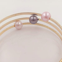 Bracelet jonc grande taille avec perle unique, bijoux hawaïens, vente en gros, bracelet de perles samoanes, bijoux polynésiens, prêt à expédier