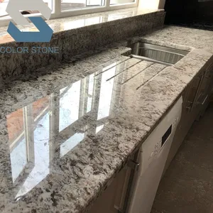 Natural Stone Premium Quality Polished Bianco Romano Granite Worktops Watertall Island