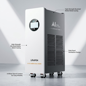 แบตเตอรี่ลิเธียมไอรอนฟอสเฟต (LiFePO4) ขนาด 51.2V 400Ah 600Ah แบบต่อพ่วงได้ เคลื่อนย้ายได้ สำหรับเก็บพลังงานภายในบ้าน ใช้กับระบบโซลาร์เซลล์แบบออฟกริด - Product Image 3