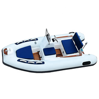 Mini bateau pneumatique 11 pieds Rib 340 Coque en fibre de verre RIB Orca Hypalon/PVC Bateaux de pêche gonflables