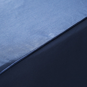 Housse de couette brodée en coton à longues fibres des années 100 Draps de lit bleus Ensemble de literie quatre pièces de luxe léger ODM/OEM - Product Image 4