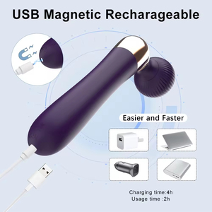 Masajeador Inalámbrico Tipo Varita para Mujeres, Recargable, 100% Impermeable, 10 Frecuencias de Vibración, 5 Velocidades, Silicona Suave, Uso Íntimo - Product Image 2