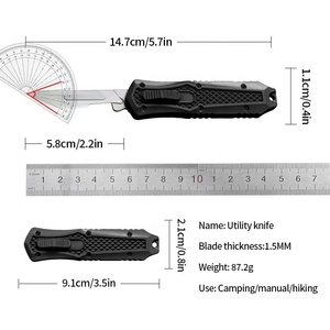 Couteau utilitaire OEM en gros pour petites quantités, qualité industrielle, mini-couteau OTF à double action, 10 pièces # 24 Lames - Product Image 2
