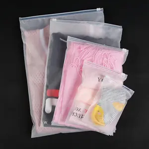 Bolsa de almacenamiento de plástico para cosméticos, cierre de cremallera transparente mate, bolsas de viaje, cierre de válvula, cierre deslizante, bolsa de embalaje