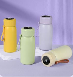 400Ml Student Child Stainless Steel Smart Digital LED Temperature Display Temperature Thermos Bottle Flask With <b>Tea</b> <b>Infuser</b> Rope - Product Image 6