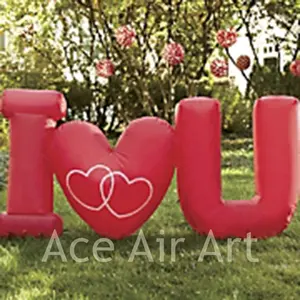 Large Saint Valentine's Day party Inflatable Letter Decorations I love u