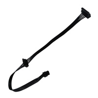 Cable de alimentación de 6 pines Mini para placa base a doble SATA, cable de 4 pines a Serial-ATA SSD, doble disco duro, cobre sin oxígeno