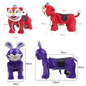 Animaux motorisés en peluche télécommandés à monnayeur pour intérieur et <span class=keywords><strong>extérieur</strong></span>, jouets électroniques à chevaucher pour centres commerciaux - Product Image 3