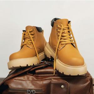 Botas de Piel Impermeables Antideslizantes con Suela Gruesa y Diseño para Aumentar la Altura, con Cordones, para Hombre, Otoño/Invierno, Uso Casual - Product Image 3