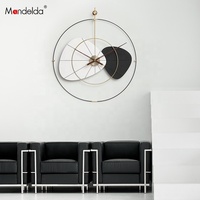 Horloge murale en métal minimaliste moderne Mandelda, horloge écologique, design industriel, horloge murale en béton pour la décoration de la maison, moteur d'horloge