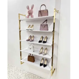 حامل أحذية من الفولاذ المقاوم للصدأ ، رف أحذية مثبت على الحائط - Product Image 3