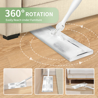 Balai en aluminium pour le nettoyage des sols humides et secs Balai à poussière jetable avec recharges sèches et humides