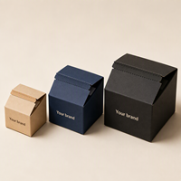 Boîte à languette personnalisée avec logo, en carton ondulé, pour envoi postal, avec bande auto-adhésive pour l'expédition de vêtements et de cadeaux