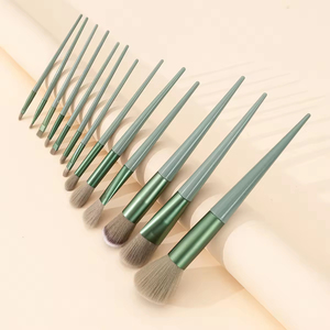 Juego de Brochas de Maquillaje Profesional de 13 Piezas, Ecológicas y Duraderas, con Mango de Madera para Maquillaje de Rostro y Ojos, Brochas de Fibra Sintética - Product Image 5