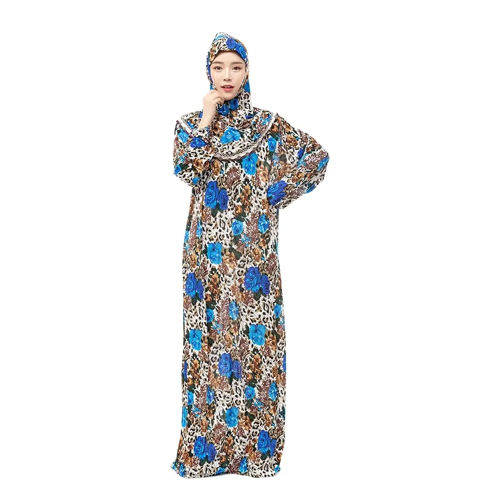 2022 New Design Colorful Muslim Traditional Women's Dress Scarf Robe Two Pieces Of Islamic Women's Dress Muslim Dress