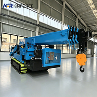 Mini-grue araignée d'intérieur, hauteur de levage 16 tonnes, rayon d'action 25m, livraison usine, construction, double propulsion