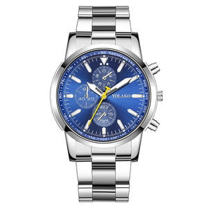 Reloj de pulsera para hombre, reloj de pulsera con correa de acero inoxidable de tres ojos, reloj elegante para hombre, recién llegado, artículo de venta al por mayor - Product Image 6