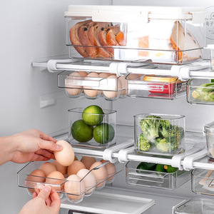 Refrigerator <b>Storage</b> Box <b>Drawer</b> Type Food Grade Airtight Kitchen Organizer For Vegetables Fruits Eggs - Product Image 1