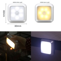 Lampe de chevet intelligente LED personnalisée à capteur de vision nocturne, à aspiration magnétique, sans fil, alimentée par batterie, pour la vente en direct transfrontalière
