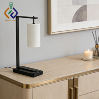 KAWELL Lampes de Chevet et de Bureau Robustes et Durables avec Éclairage Diffus Doux, Prises et Ports USB Intégrés pour Hôtels