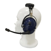 Headset dukungan tanah untuk bandara Ground CREW Headset Noise Cancelling yang digunakan pada Icom/Kenwood/Motorola Walkie Talkie