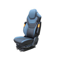 Siège de conducteur de camion multifonction en cuir PVC de luxe, base à suspension pneumatique, siège universel pour camion et bus, vente en gros