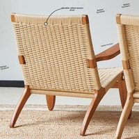 Tabouret nordique en bois massif tressé, tabouret de bar moderne et minimaliste, tabouret de coiffeuse, tabouret à chaussures, tabouret haut, chaise de salle à manger