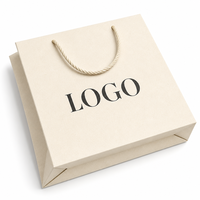 Custom Logo Gift Paper Bags Hot Stamping Recyclable Material for Small Business Promotional Luxury Ribbon Boutique Shopping