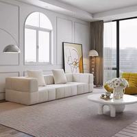 Italienisches Minimalistisches Komprimiertes Schwamm-Modulares Umweltfreundliches Ecksofa-Set in Weiß für Wohnzimmer, Apartment und Hotel