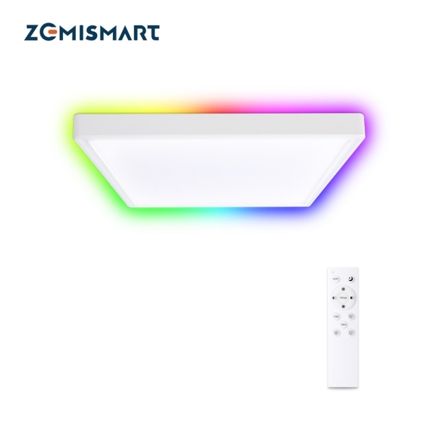 Zemismart 34W Smart WiFi LED Ceiling Lamp CCT RGB Colorful Back Light Alexa Google Home Tuya Double Layer Dimmable Smart Home