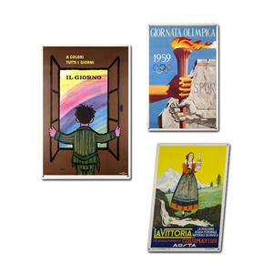 Nuovo arrivo stile italiano Poster in metallo Vintage colorato piatto di latta segno da parete per soggiorno mostra dipinta in Italia targa - Product Image 1