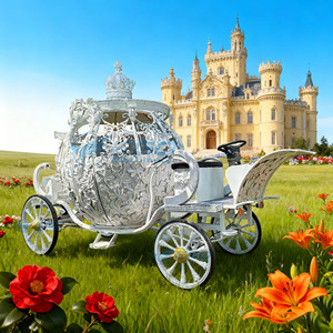 Carruaje de Boda Eléctrico Blanco Europeo, Elegante, Estilo Princesa, Diseño de Calabaza, Venta Directa de Fábrica - Product Image 5