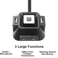 Contrôleur d'alimentation filaire pour ordinateur de bureau RGEEK, bouton de réinitialisation ON/OFF, interrupteur HDD, accessoire informatique
