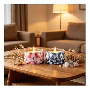 Bougies en pot Bliss, emballage en métal, mélange d'arômes élégants, souvenir de voyage, sélection boutique pour les fêtes, série premium - Product Image 3