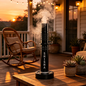 Wholesale High End Pillar Arabic Aluminum <b>Hookah</b> LED Small Tower Germany Style Complete Shisha Chicha Set In Stock - Product Image 5