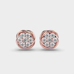 Boucles d'oreilles clous en diamant étincelant en argent sterling 925, bijoux fins de créateur pour mariée, mariage et mode quotidienne - Product Image 2